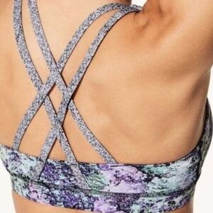 Lululemon Energy Bra Nulux- Vivid Vision purple gray black size 10